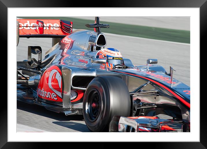 Jenson Button 2012 - Spain Framed Mounted Print by SEAN RAMSELL
