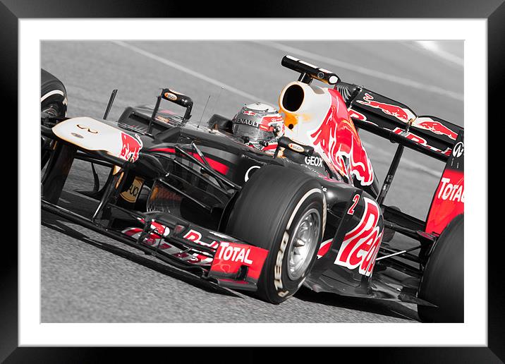 Mark Webber 2012 Spain Framed Mounted Print by SEAN RAMSELL