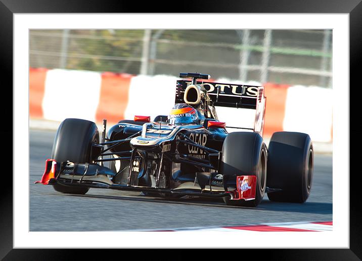 Romain Grosjean 2012 - Spain Framed Mounted Print by SEAN RAMSELL