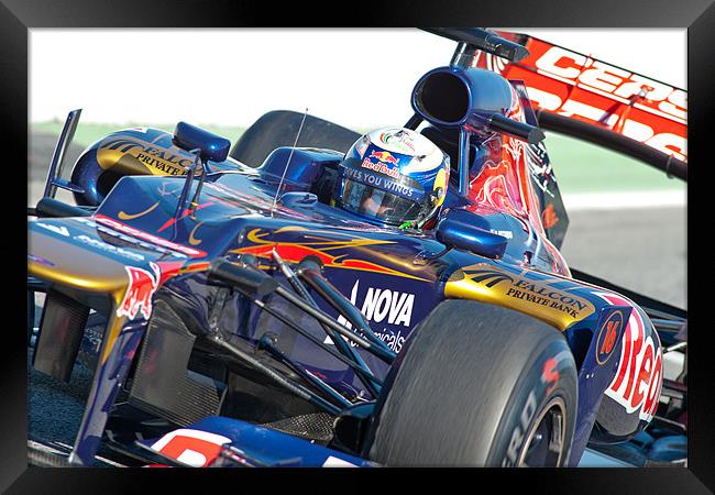 Daniel Ricciardo 2012 - Spain Framed Print by SEAN RAMSELL