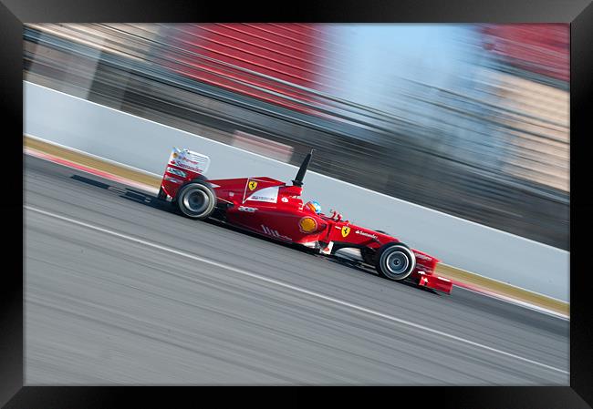 Fernando Alonso 2012 - Ferrari - Spain Framed Print by SEAN RAMSELL