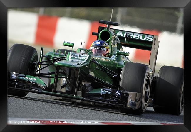 Charles Pic - Caterham 2013 Framed Print by SEAN RAMSELL