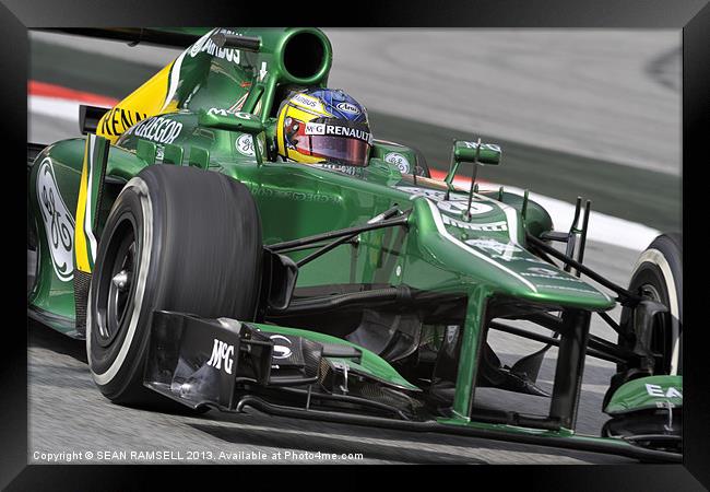 Charles Pic - Caterham 2013 Framed Print by SEAN RAMSELL