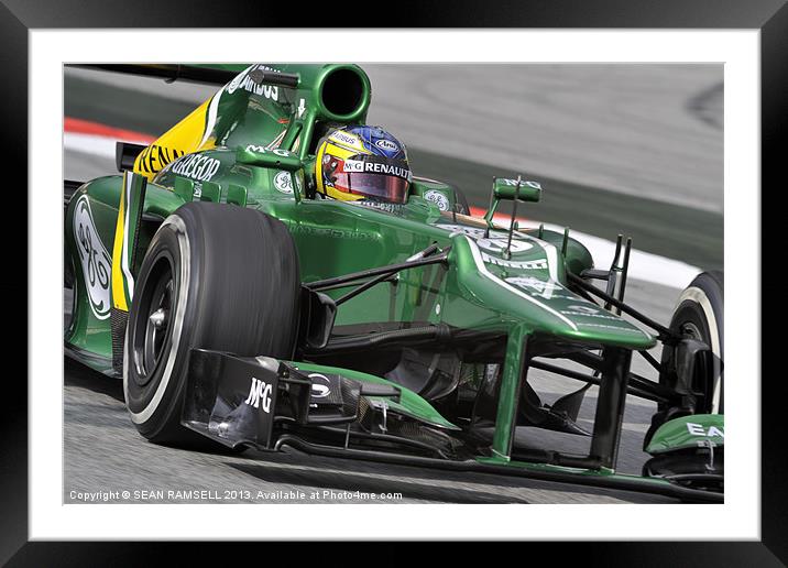 Charles Pic - Caterham 2013 Framed Mounted Print by SEAN RAMSELL
