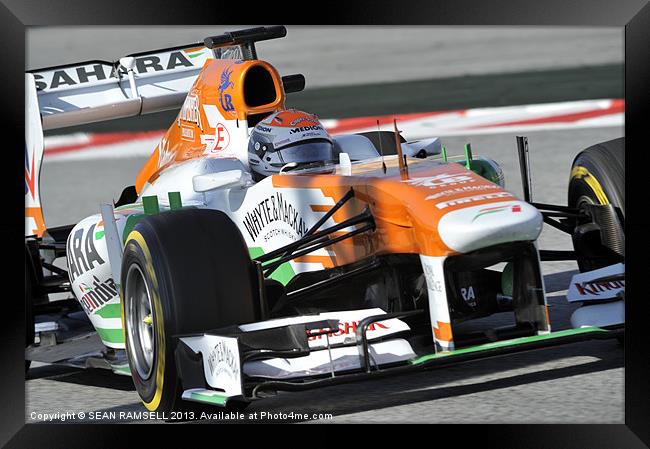 Adrian Sutil - Sahara Force India 2013 Framed Print by SEAN RAMSELL