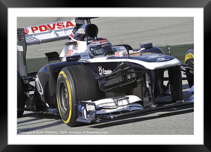 Valtteri Bottas - Williams F1 Team 2013 Framed Mounted Print by SEAN RAMSELL