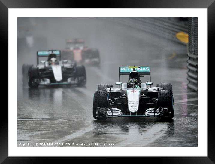 Nico Rosberg - Monaco 2016                         Framed Mounted Print by SEAN RAMSELL