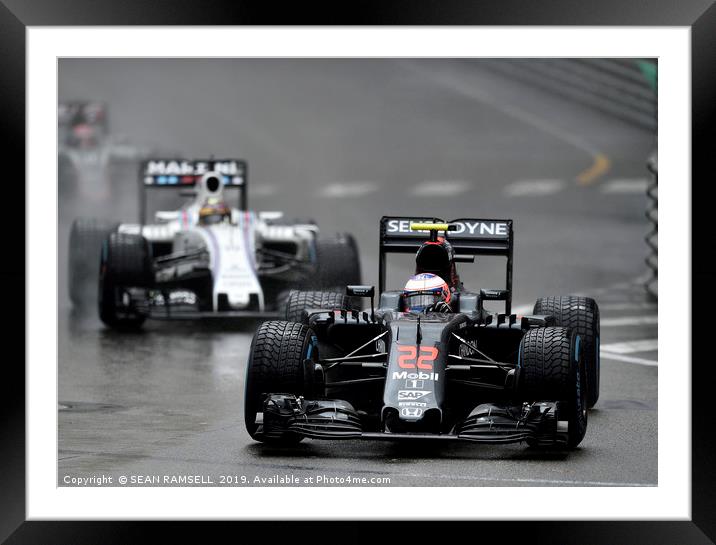 Jenson Button - McLaren _ Monaco 2016              Framed Mounted Print by SEAN RAMSELL