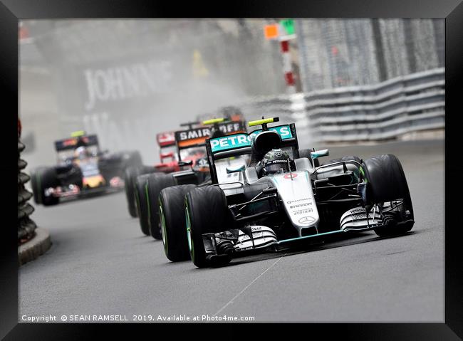 Nico Erik Rosberg - Monaco 2016                    Framed Print by SEAN RAMSELL