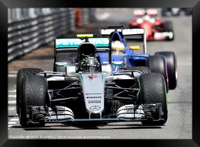 Nico Rosberg - Monaco 2016                         Framed Print by SEAN RAMSELL