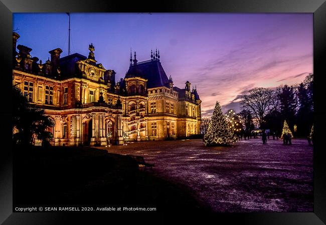 Waddesdon Manor at Christmas Time Framed Print by SEAN RAMSELL