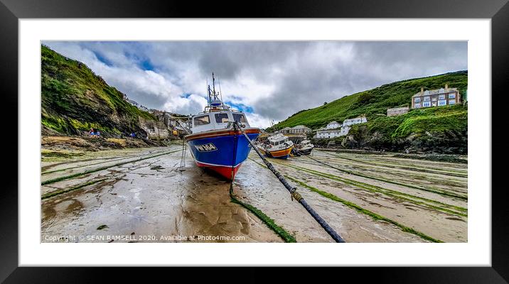 Port Port Isaac Framed Mounted Print by SEAN RAMSELL