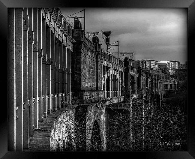 High Level Bridge Newcastle Framed Print by Neil Young