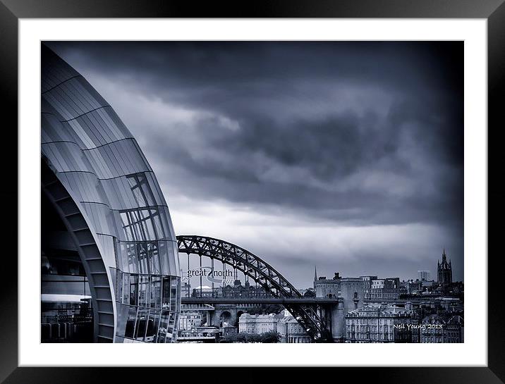 Over the Tyne Framed Mounted Print by Neil Young