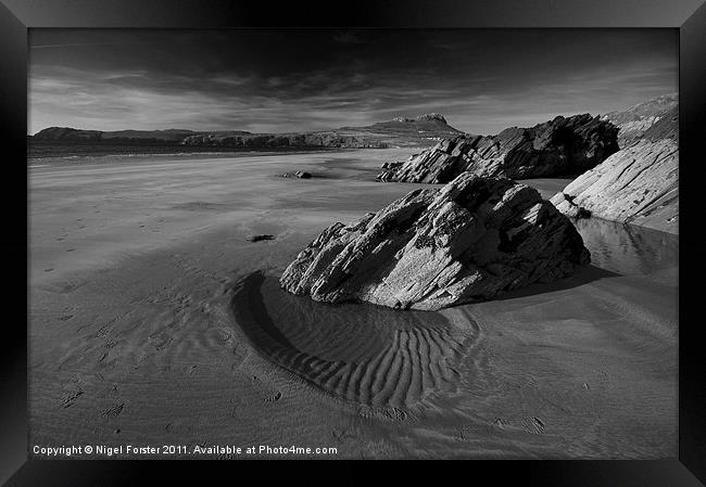 Whitesands Rock Framed Print by Creative Photography Wales