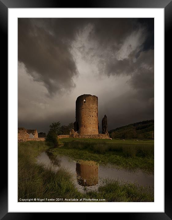 Tretower Storm Framed Mounted Print by Creative Photography Wales