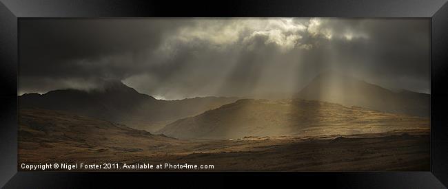 Crib Goch Storm Framed Print by Creative Photography Wales