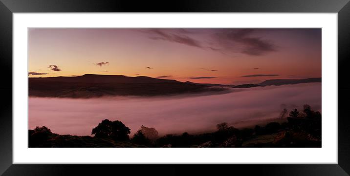 Black Mountains Dawn Framed Mounted Print by Creative Photography Wales