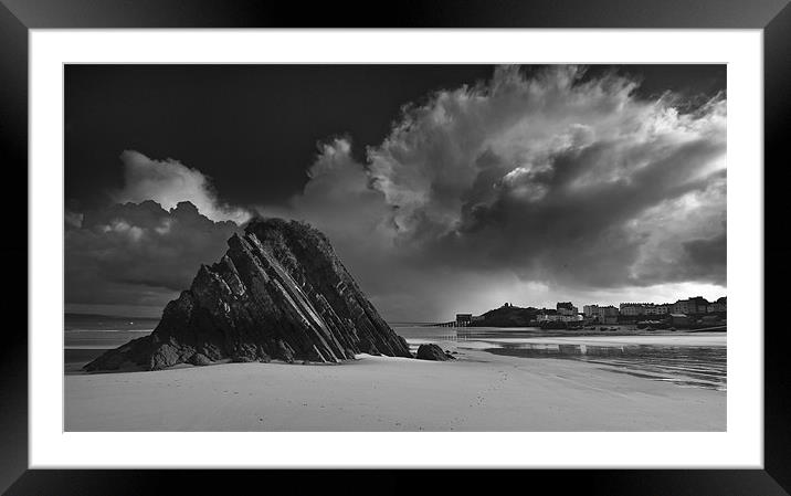 Goscar Rock Tenby Framed Mounted Print by Creative Photography Wales