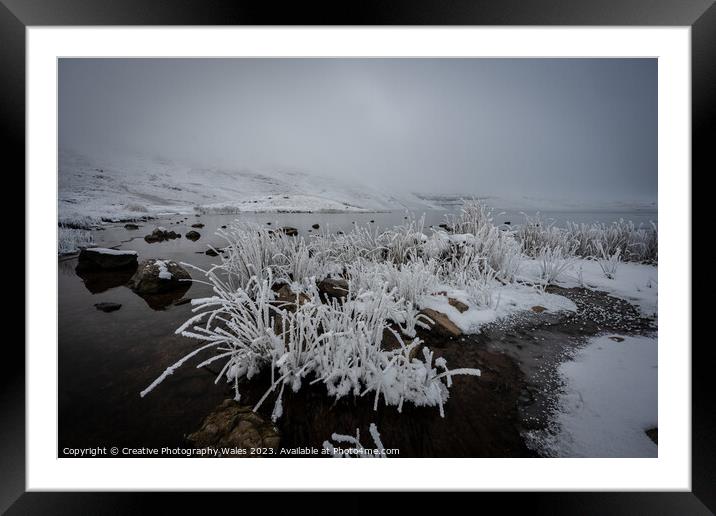 Llyn y Fan Fach Winter Landscapes, Brecon Beacons Framed Mounted Print by Creative Photography Wales