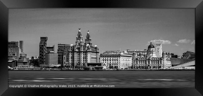Liverpool City Panorama Framed Print by Creative Photography Wales