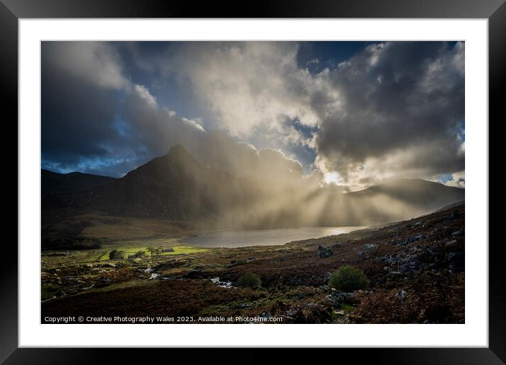 Tryfan Light Framed Mounted Print by Creative Photography Wales