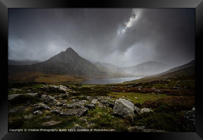 Tryfan Storm Framed Print by Creative Photography Wales