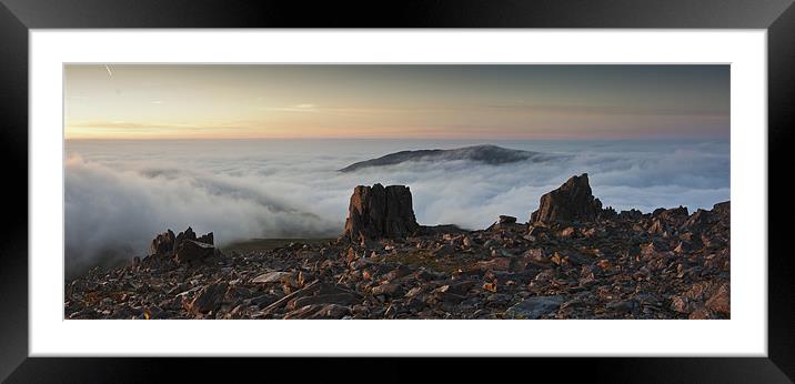 Glyderau Dawn Framed Mounted Print by Creative Photography Wales