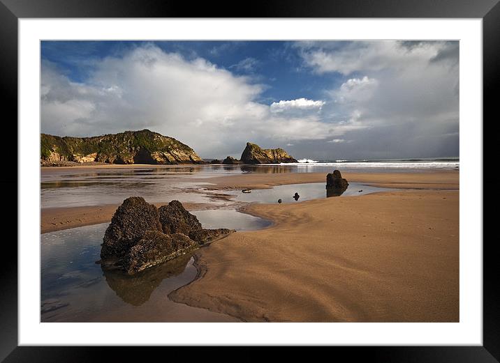 Monkstone Point Framed Mounted Print by Creative Photography Wales