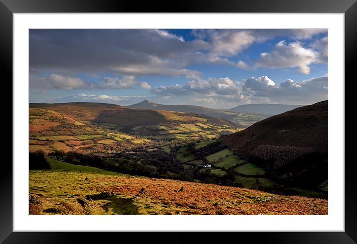 Sugar Loaf and the Black Mountains Framed Mounted Print by Creative Photography Wales