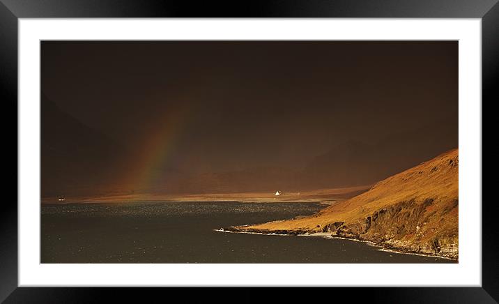 Cuillins Rainbow Framed Mounted Print by Creative Photography Wales