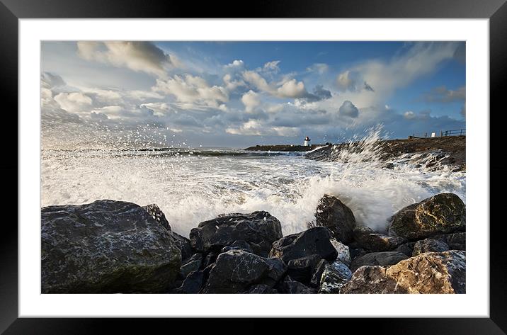 Burry Port Lighthouse Framed Mounted Print by Creative Photography Wales