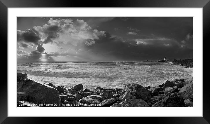 Burry Port Lighthouse Framed Mounted Print by Creative Photography Wales