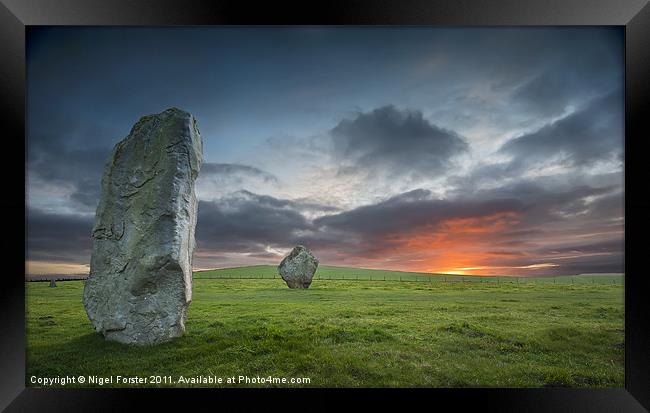 Avebury Sunset Framed Print by Creative Photography Wales