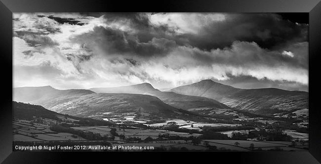 Pen y Fan January Storm Framed Print by Creative Photography Wales