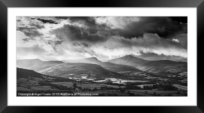 Pen y Fan January Storm Framed Mounted Print by Creative Photography Wales