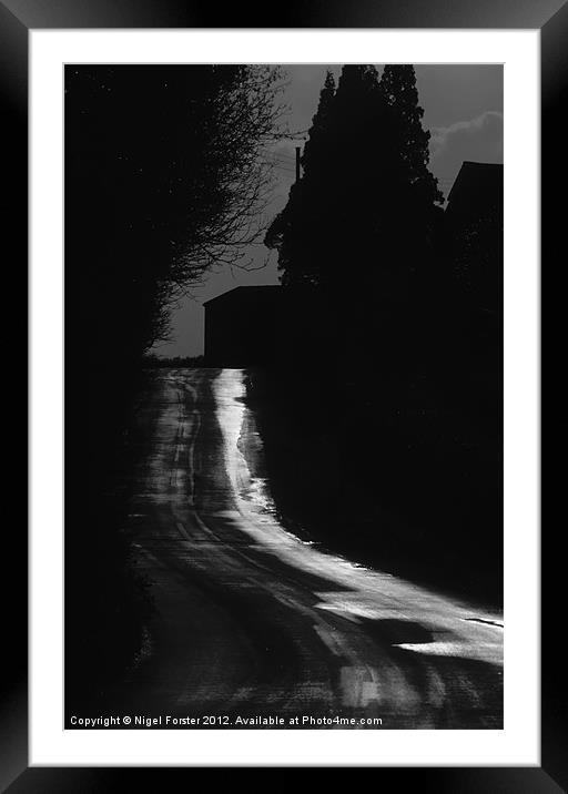 The Wet Road Framed Mounted Print by Creative Photography Wales