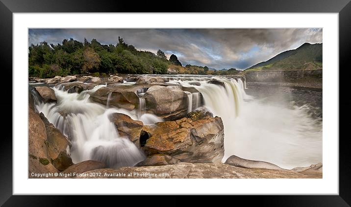 Maruia Falls Framed Mounted Print by Creative Photography Wales