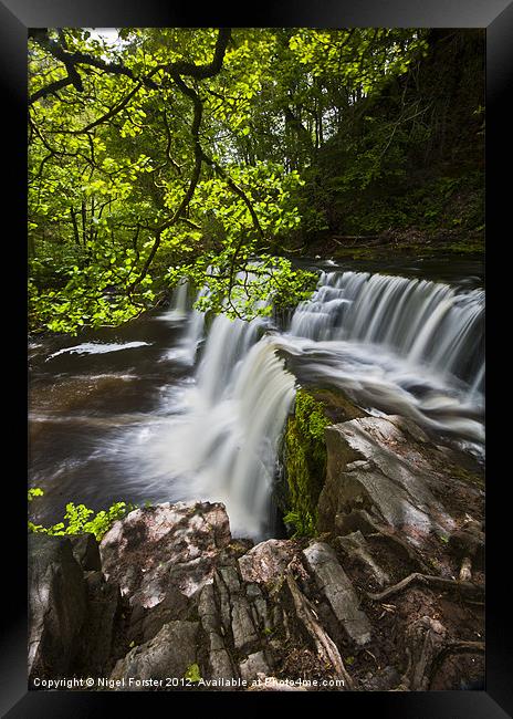 Sgwd Isaf Clun Gwyn Waterfall Framed Print by Creative Photography Wales