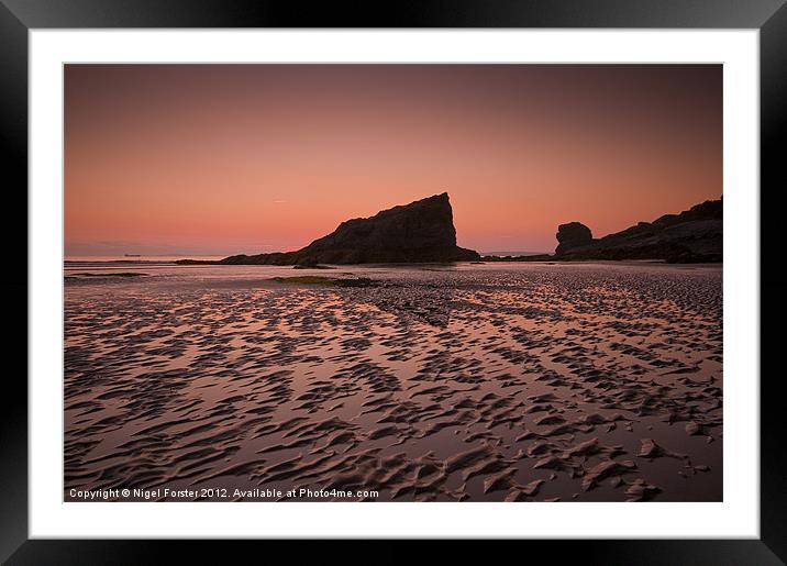 The Rock Broadhaven Framed Mounted Print by Creative Photography Wales