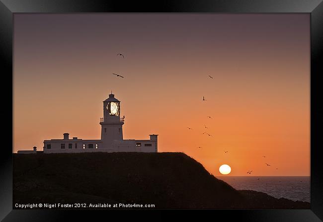 Strumble Head Sunset Framed Print by Creative Photography Wales