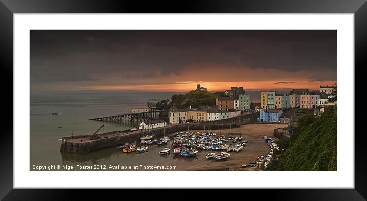 Tenby Sunrise Framed Mounted Print by Creative Photography Wales