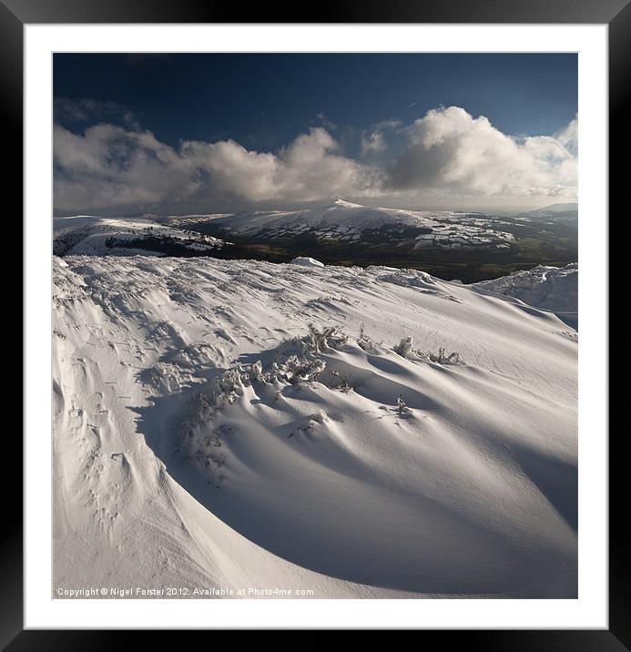 Snow swirls, Sugar Loaf Framed Mounted Print by Creative Photography Wales