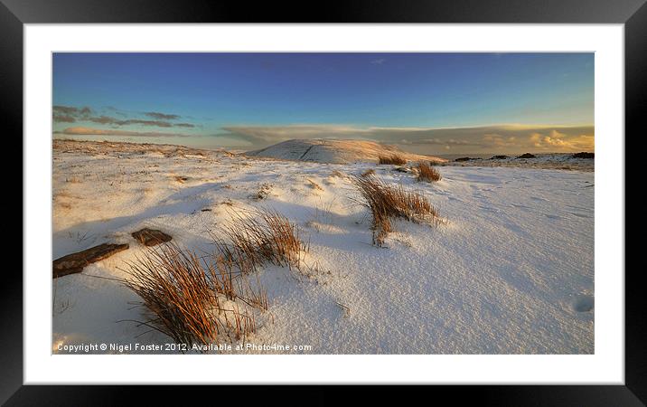 Fan Nedd winter landscape Framed Mounted Print by Creative Photography Wales