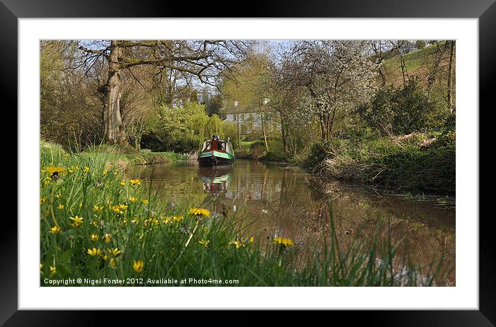 Narrowboat on the Brecon Canal Framed Mounted Print by Creative Photography Wales