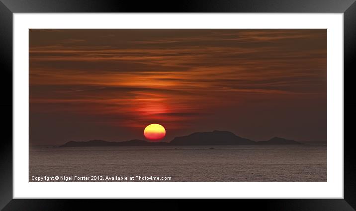 Ramsey Island Sunset Framed Mounted Print by Creative Photography Wales