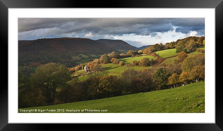Cwmdu Autumn Landscape Framed Mounted Print by Creative Photography Wales