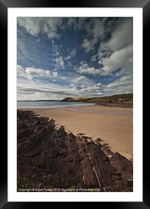 Manorbier Beach Framed Mounted Print by Creative Photography Wales