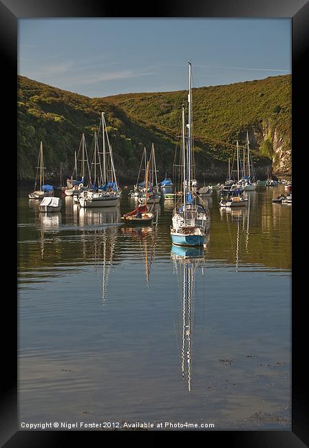 Moored Boats Framed Print by Creative Photography Wales
