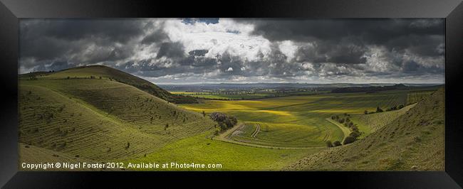 Pewsey Vale Landscape Framed Print by Creative Photography Wales